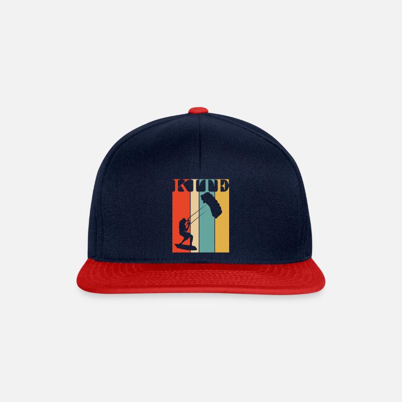 Kitesurfing Geschenkidee Wassersport Spass - Snapback Cap - Navy/Rot