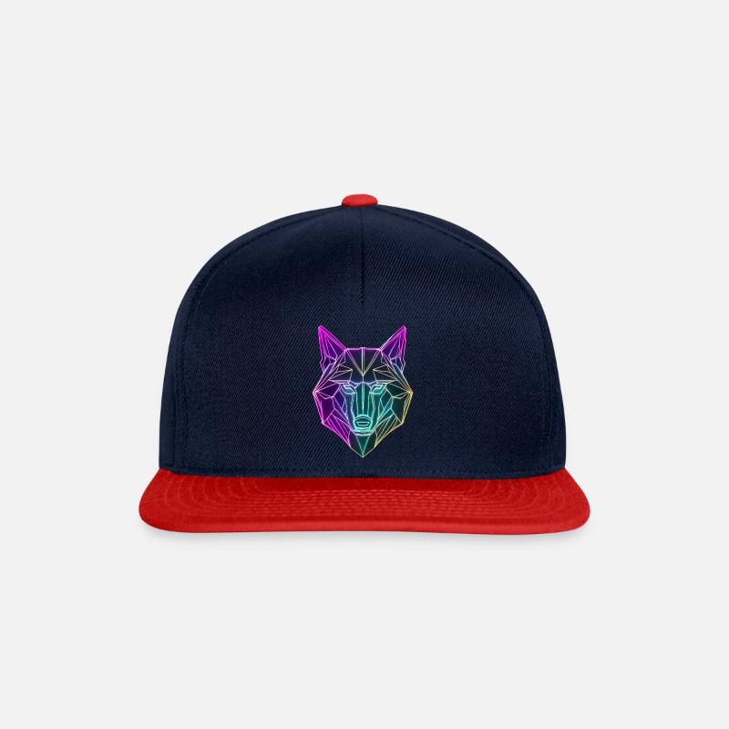 NeonWolf - Snapback Cap - Navy/Rot