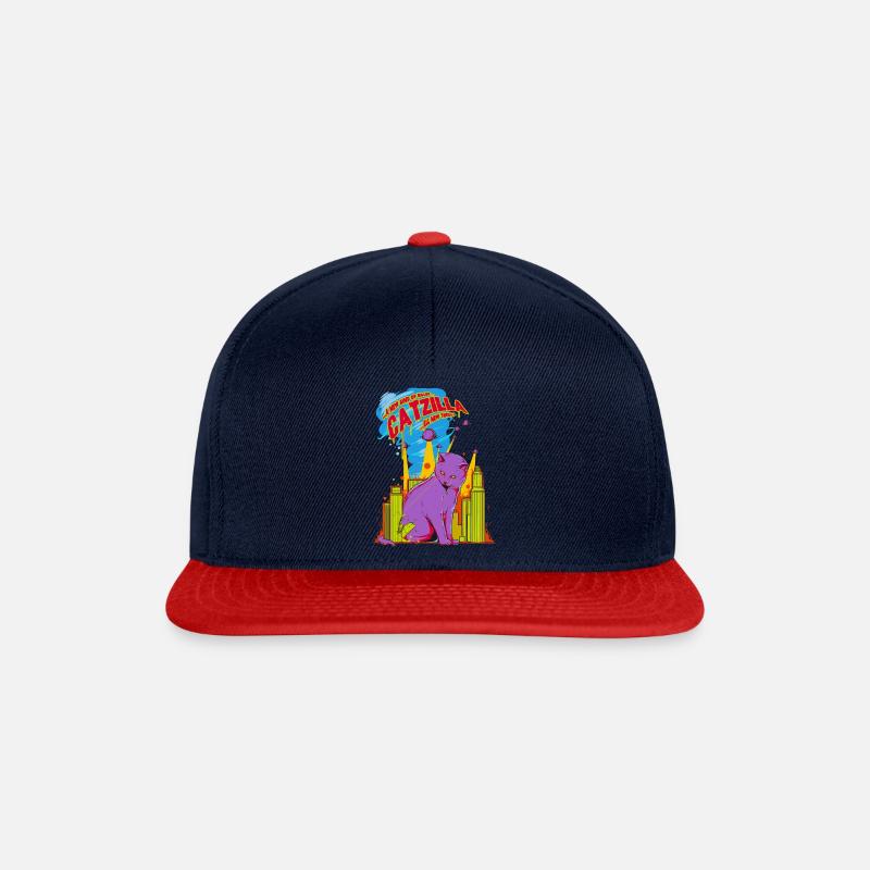 Katze - Snapback Cap - Navy/Rot