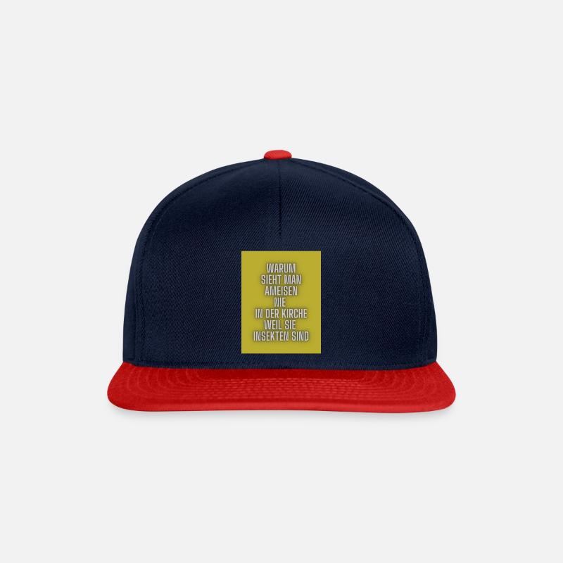 Spruch - Snapback Cap - Navy/Rot