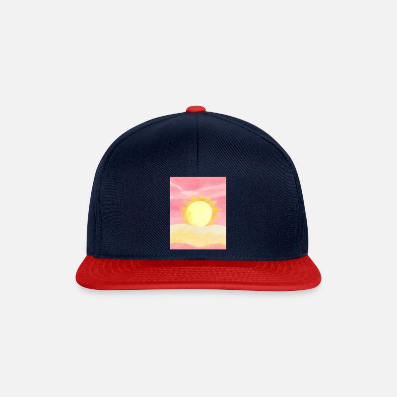 Soleil 2 - Casquette snapback - bleu marine/rouge