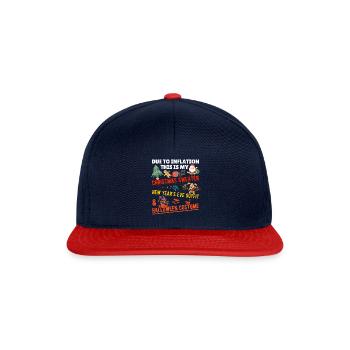 Drôle de blague sur l’inflation Cadeau de Noël - Casquette snapback - bleu marine/rouge - Devant