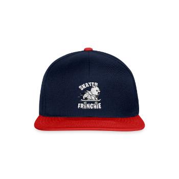 Skater frenchie - Snapback Cap - Navy/Rot - Vorne