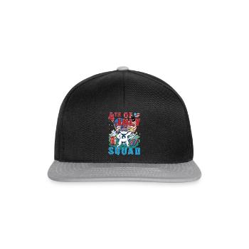 4th of july Squad - Snapback Cap - black/grey - Front