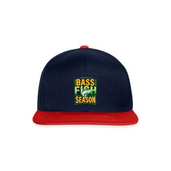 Barschfisch-Saison - Snapback Cap - Navy/Rot - Vorne