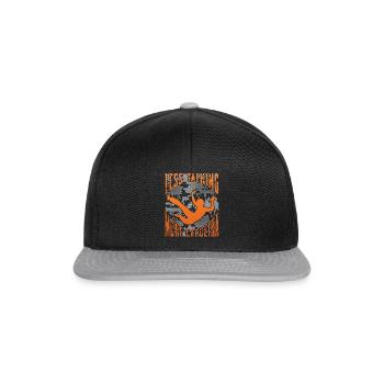 Weniger reden, mehr Capoeira - Snapback Cap - Schwarz/Grau - Vorne