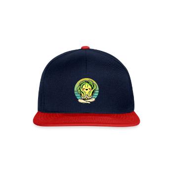 Lettuce Romaine Calm – Funny Salad - Snapback Cap - navy/red - Front