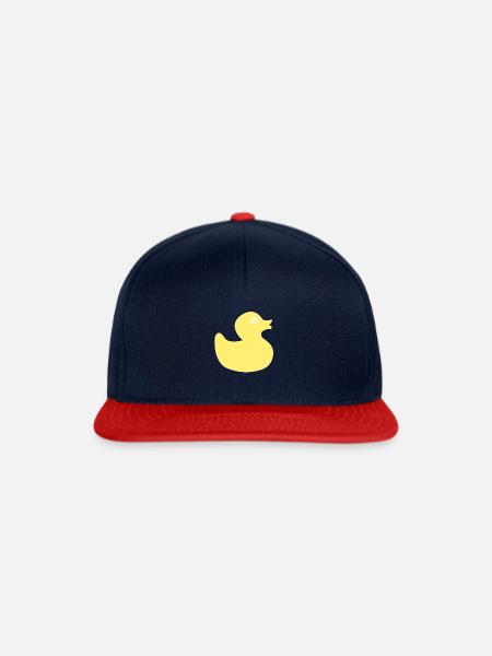 Badeente - Snapback Cap - Navy/Rot