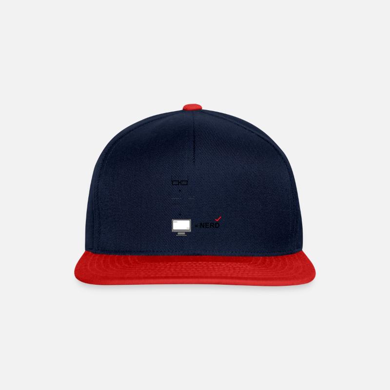 Nerd - Snapback Cap - Navy/Rot