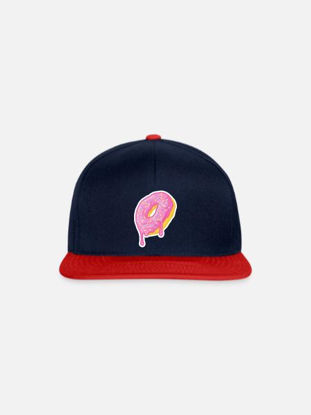 donut sprinkle - Snapback Cap - Navy/Rot