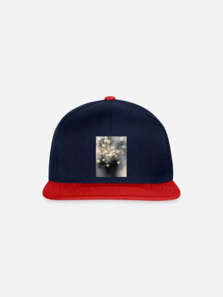 Silvester Raketen Feuerwerk - Snapback Cap - Navy/Rot