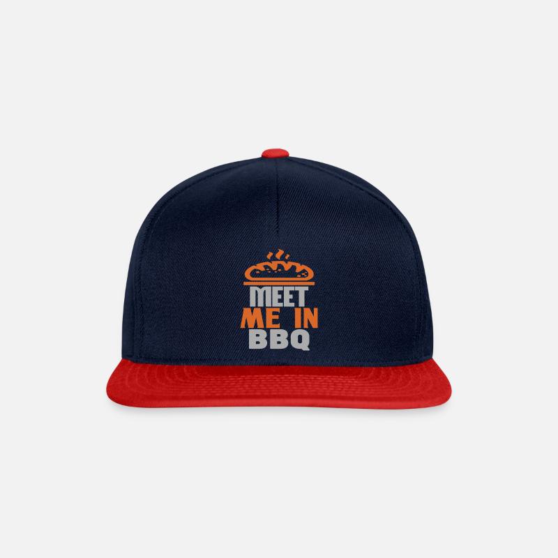 TREFFEN SIE MICH IM BBQ - Snapback Cap - Navy/Rot