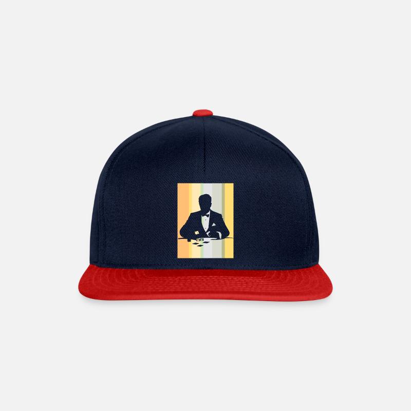 Poker Playing Card Games - Snapback Cap - navy/red