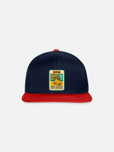 Urlaubsmodus – GenZ - Snapback Cap - Navy/Rot