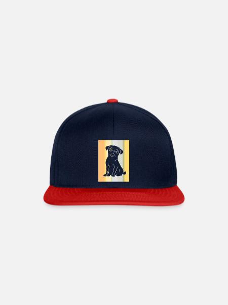 Mops Fell Koeter - Snapback Cap - Navy/Rot