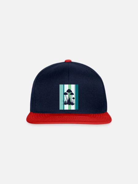 Pilze Vegetarisch - Snapback Cap - Navy/Rot