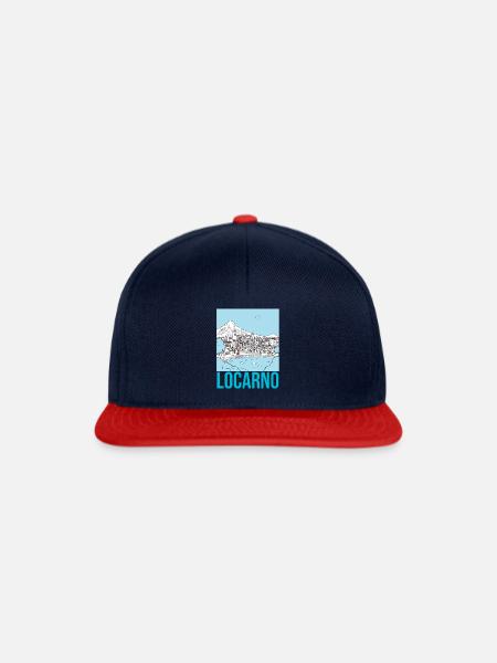 Bestes Locarno Souvenir - Snapback Cap - Navy/Rot