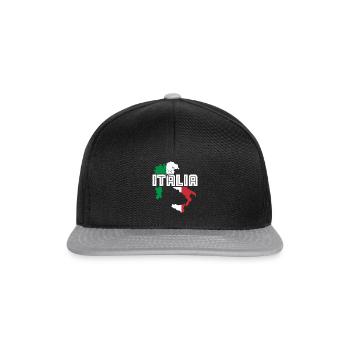 Italie Drapeau italien Couleurs nationales - Casquette snapback - noir/gris - Devant