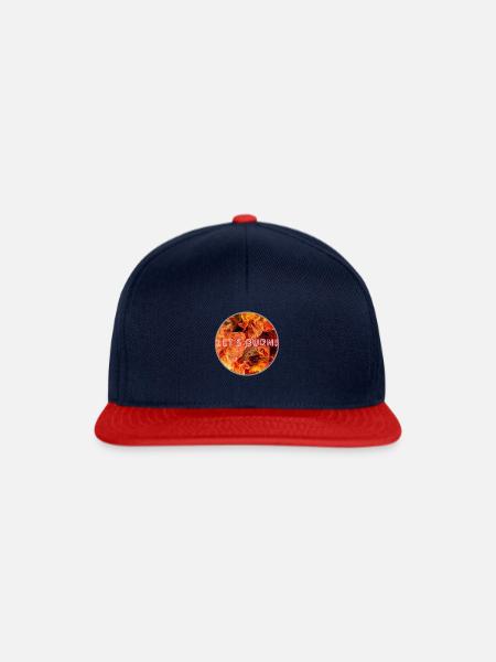 Let s Burn ! - Snapback Cap - Navy/Rot