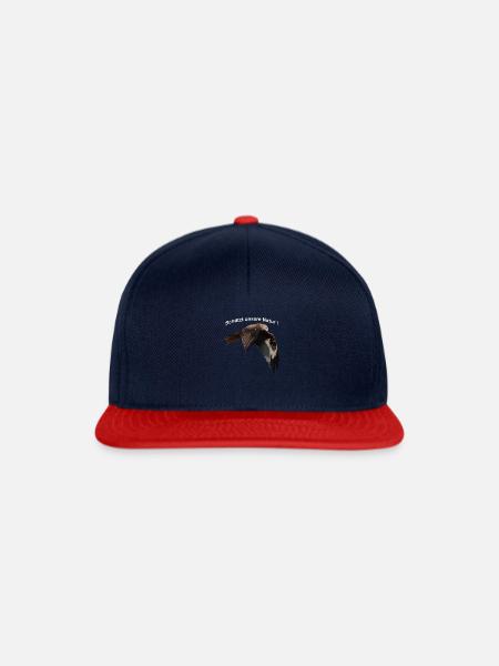 ROTMILAN, Schützt unsere Natur ! - weis - Snapback Cap - Navy/Rot