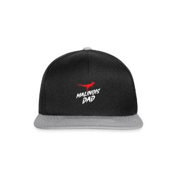 Malinois Belgian Shepherd Mechelaar Dog - Snapback Cap - black/grey - Front