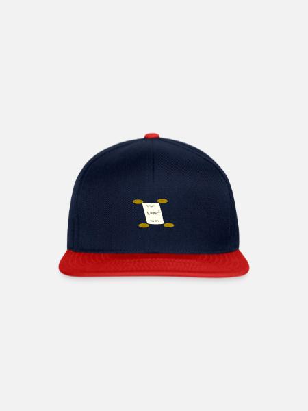 Tora Scroll with Einstein equation - Casquette snapback - bleu marine/rouge