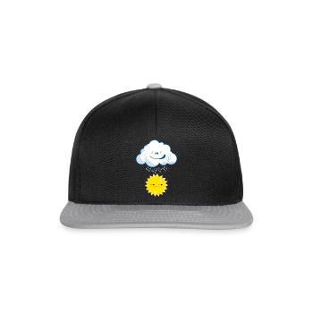 Clouds raining on the sun fun T-Shirt - Snapback Cap - Schwarz/Grau - Vorne