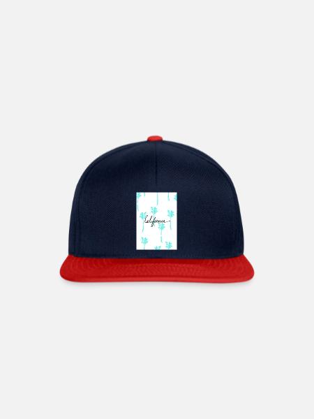 California - Snapback Cap - Navy/Rot