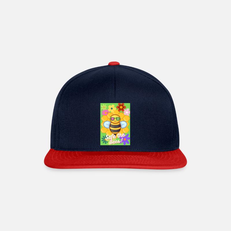 Safe the bees - Snapback Cap - Navy/Rot