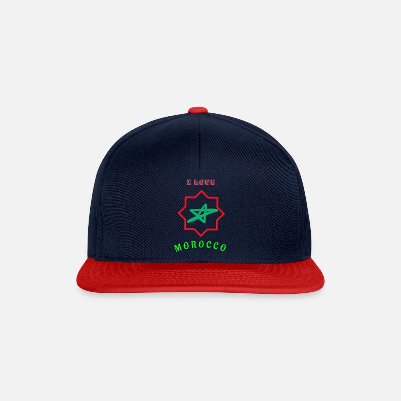 Ich liebe Marokko - Snapback Cap - Navy/Rot
