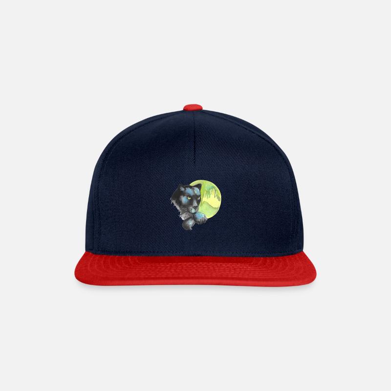 Tier die schwarze Panthere - Snapback Cap - Navy/Rot