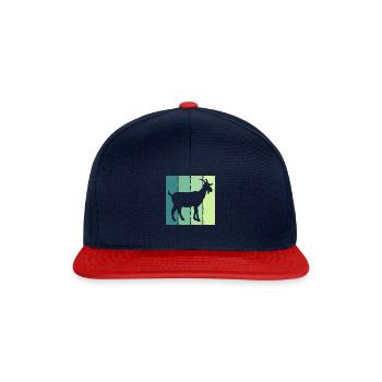 Chèvre - Casquette snapback - bleu marine/rouge - Devant