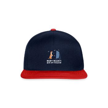 Bin am Zocken Gaming Fuchs - Snapback Cap - Navy/Rot - Vorne