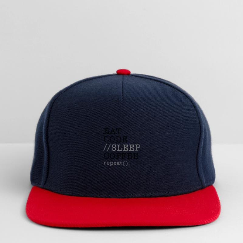 Informatik Python Programmierer essen Code Schlaf Snapback Cap