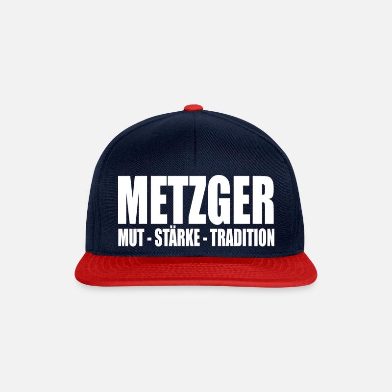 Metzger MUT STÄRKE TRADITION - Snapback Cap - Navy/Rot