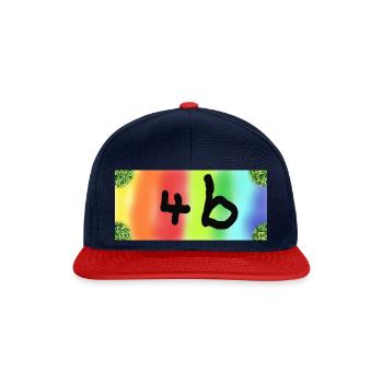 4b - Snapback Cap - Navy/Rot - Vorne