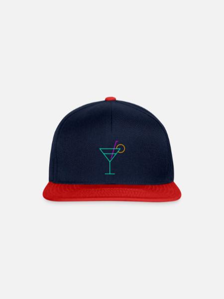 Cocktail Neon - Snapback Cap - Navy/Rot