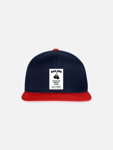 Boxen, Boxer - Snapback Cap - Navy/Rot