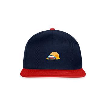 into the sunset - Snapback Cap - navy/red - Front