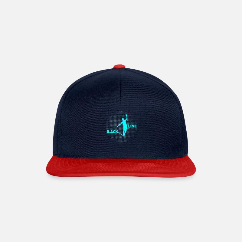 slackline - Casquette snapback - bleu marine/rouge