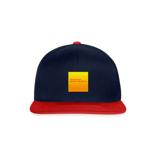 follow your way, because it is the right - Snapback Cap