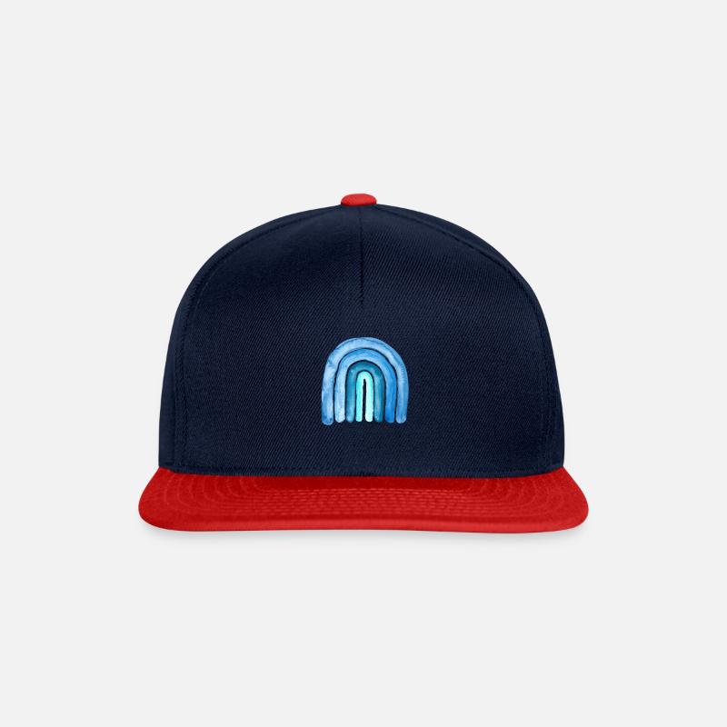 Rainbow Blue - Snapback Cap - navy/red