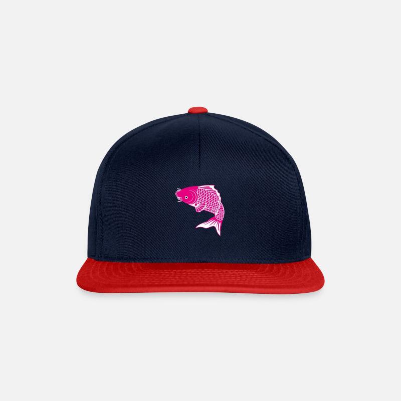 Fisch - Snapback Cap - Navy/Rot