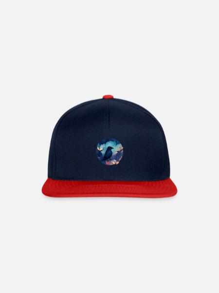 Schöner Rabenschnitt - Snapback Cap - Navy/Rot