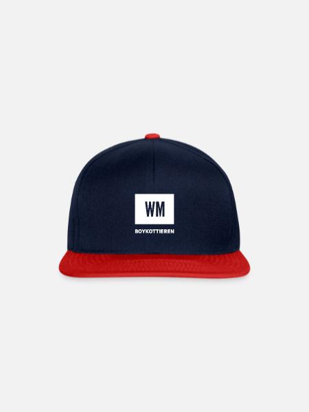 WM Katar - Snapback Cap - Navy/Rot