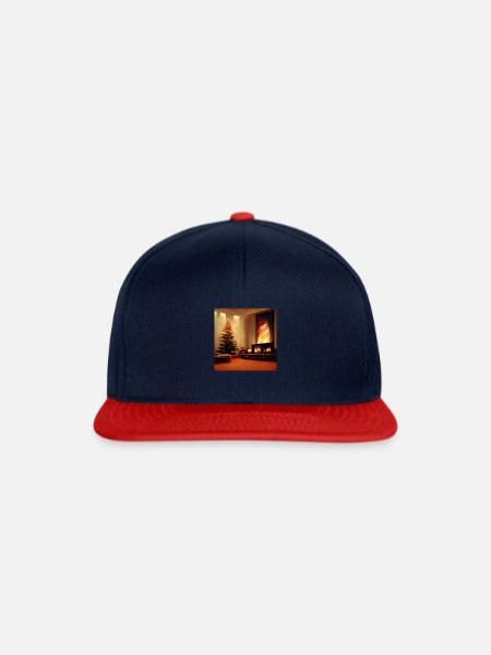Heiligabend am Feuer - Snapback Cap - Navy/Rot