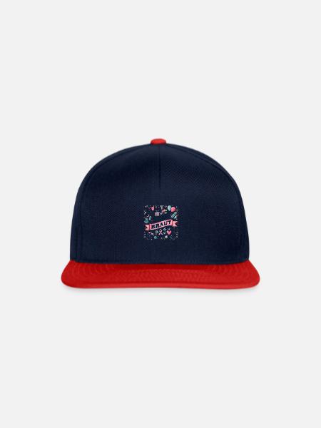 Team Braut - Snapback Cap - Navy/Rot