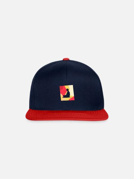 Meditation Innerer Frieden Bewusstsein - Snapback Cap - Navy/Rot
