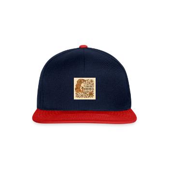 Choose kindness. Flowers. - Snapback Cap - Navy/Rot - Vorne