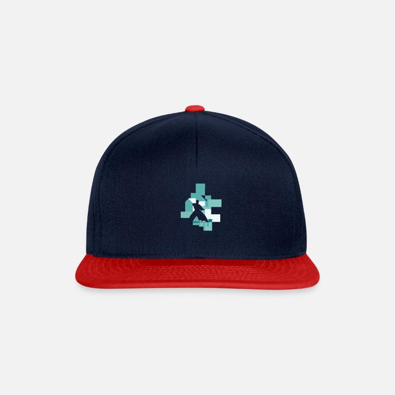 Technique d’Aïkido - Casquette snapback - bleu marine/rouge